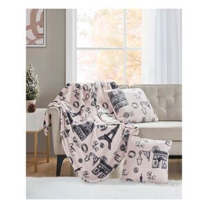 CHARTER CLUB Pink Printed 18 x 18 in Decorative Pillow